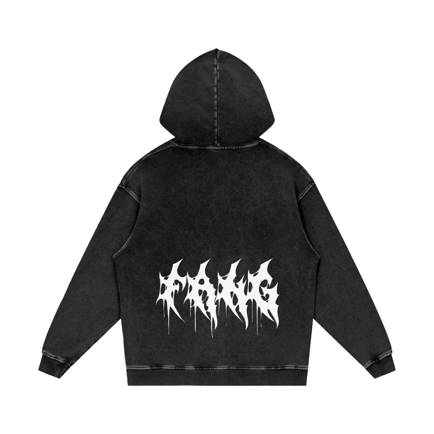 KNIFE SNOW WASHED LOOSE HOODIE