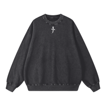 KNIFE LIFE SNOW WASHED OVERSIZED SWEATSHIRT