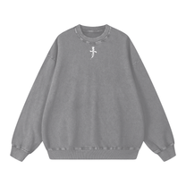 KNIFE LIFE SNOW WASHED OVERSIZED SWEATSHIRT