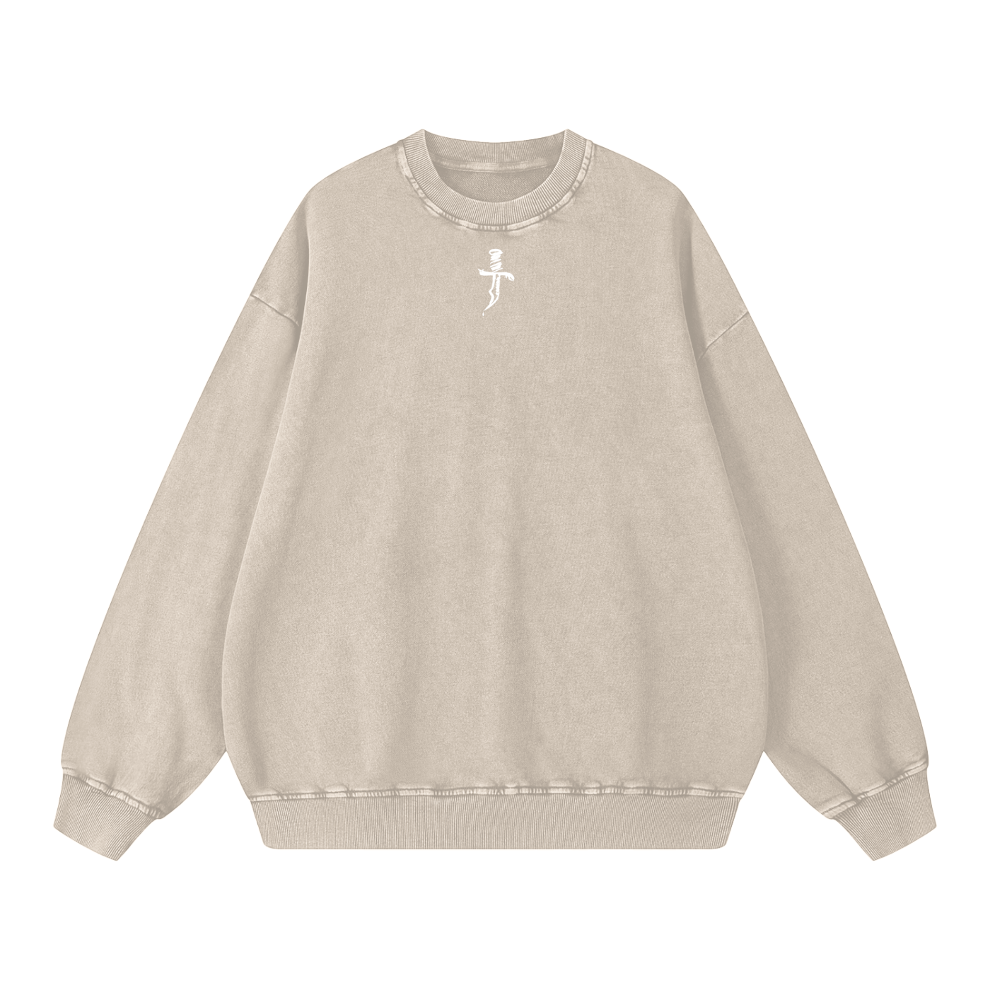 KNIFE LIFE SNOW WASHED OVERSIZED SWEATSHIRT