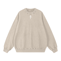 KNIFE LIFE SNOW WASHED OVERSIZED SWEATSHIRT